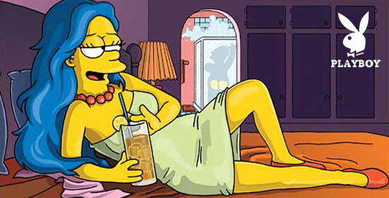 Marge Simpson binnenkort naakt in Playboy