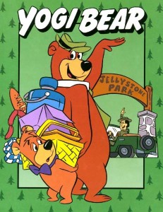 Yogi Bear en Boo-Boo uit de tekenfilms van Hanna-Barbera