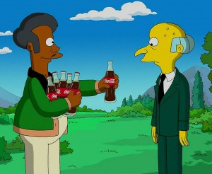 Afbeelding uit het reclamespotje voor Coca-Cola met The Simpsons