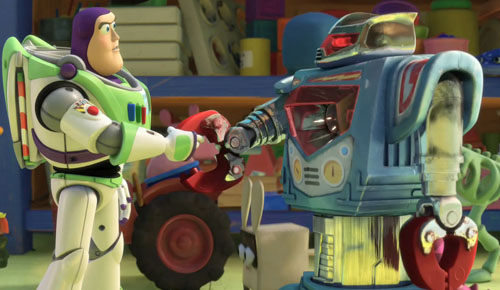 Ontmoet Sparks, een van de nieuwe personage uit Toy Story 3