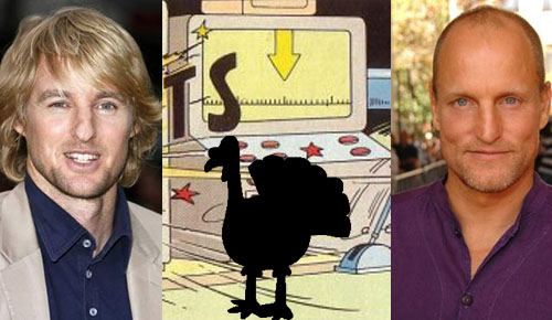 Owen Wilson en Woody Harrelson volgend jaar in animatiefilm Turkeys