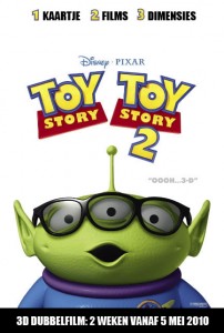 Win gratis kaartjes voor Toy Story 1 en 2 in 3D