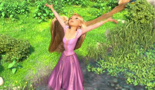 Luister naar een stukje uit Rapunzels liedje Incantation