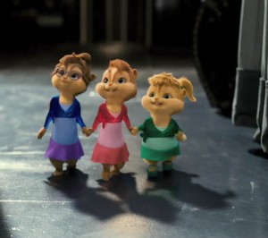 Brittany, Eleanor en Jeanette; de Chipettes uit Alvin and the Chipmunks 2
