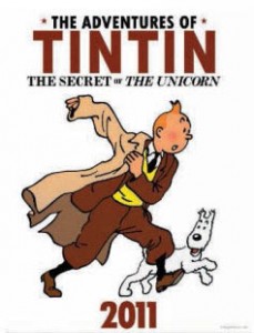 Teaserposter voor Tintin: The Secret of the Unicorn (Het Geheim van de Eenhoorn)