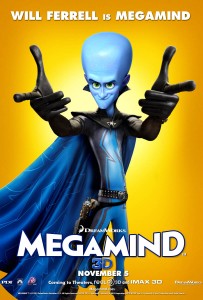 Filmposter uit Megamind met personage Megamind
