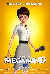 Filmposter uit Megamind met personage Roxanne Ritchi